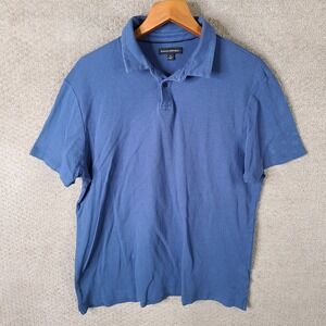 Banana Republic Shirt Mens XL Blue Short Sleeve Polo Casual Essential Cotton